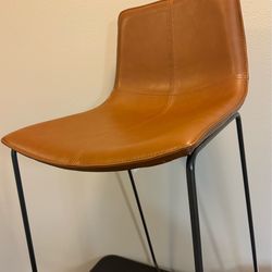 West Elm Slope Bar Stool - Vegan Saddle Leather