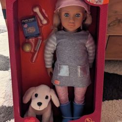 Our Generation 18" Doll and Puppy! 