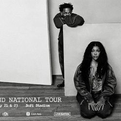 SZA & Kendrick TWO TIX Section 236 Row 8 Seats 11-12