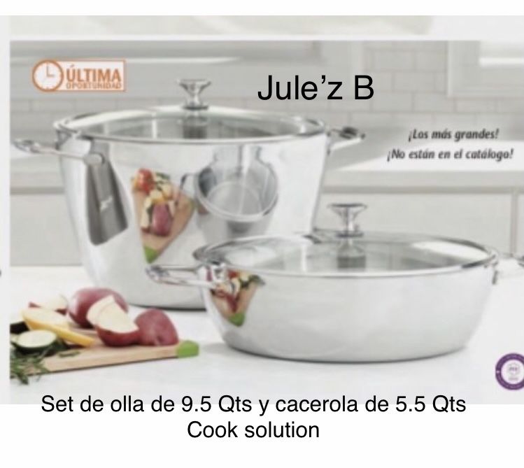 Princess House. Set De Olka De 9.5 Qts Y Cacerola De 5.5 Qts Cook Solution Nuevas En Sus Cajas