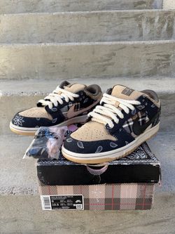 Men’s size 9 Nike Dunk Low Premium QS SB x Travis Scott Cactus Jack CT5053-001 Special Box