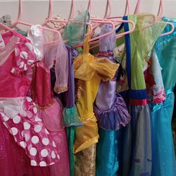 Girl's Disney Princess Costumes Nightgown Dress Up Pretend Play 