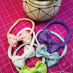 Sparkling Bow Headbands – Set of 5