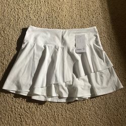 athleta white ace mesh skort