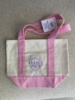 Trader Joe’s Pink Pastel Canvas Mini Tote