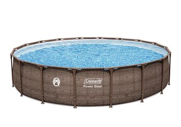 Coleman Power Steel 18 ft. x 48 in. Round Metal Frame Above Ground Pool Set