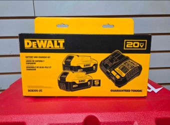 NEW Genuine DeWalt 20V Starter Kit With Two 5AH Batteries