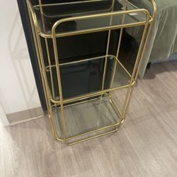 gold and glass table