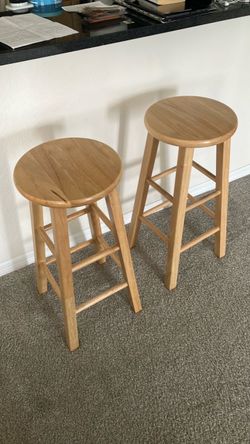 2 Wooden Bar Stools