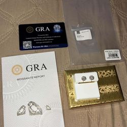 925 Sterling Silver Stud Moissanite Earrings 5mm