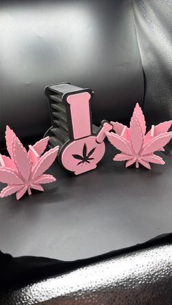 Rare Weed Leaf Pink Black Makeup Organizer Decoration Etc 