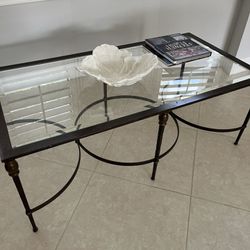 Glass/wrought Iron Coffee Table 