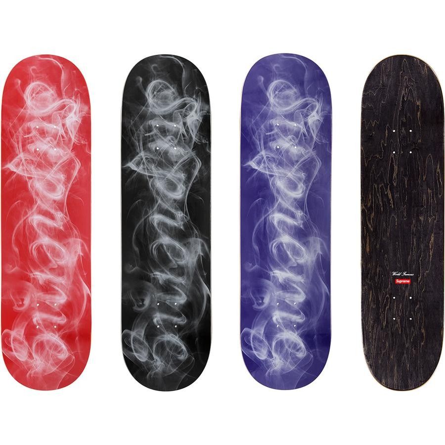 Supreme Smoke Skateboard Deck - Red & Black