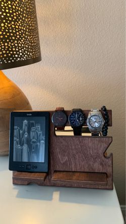 Nightstand watch and phone stand