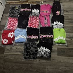 NEW SP5DER, DENIM TEARS, BAPE HOODIES 