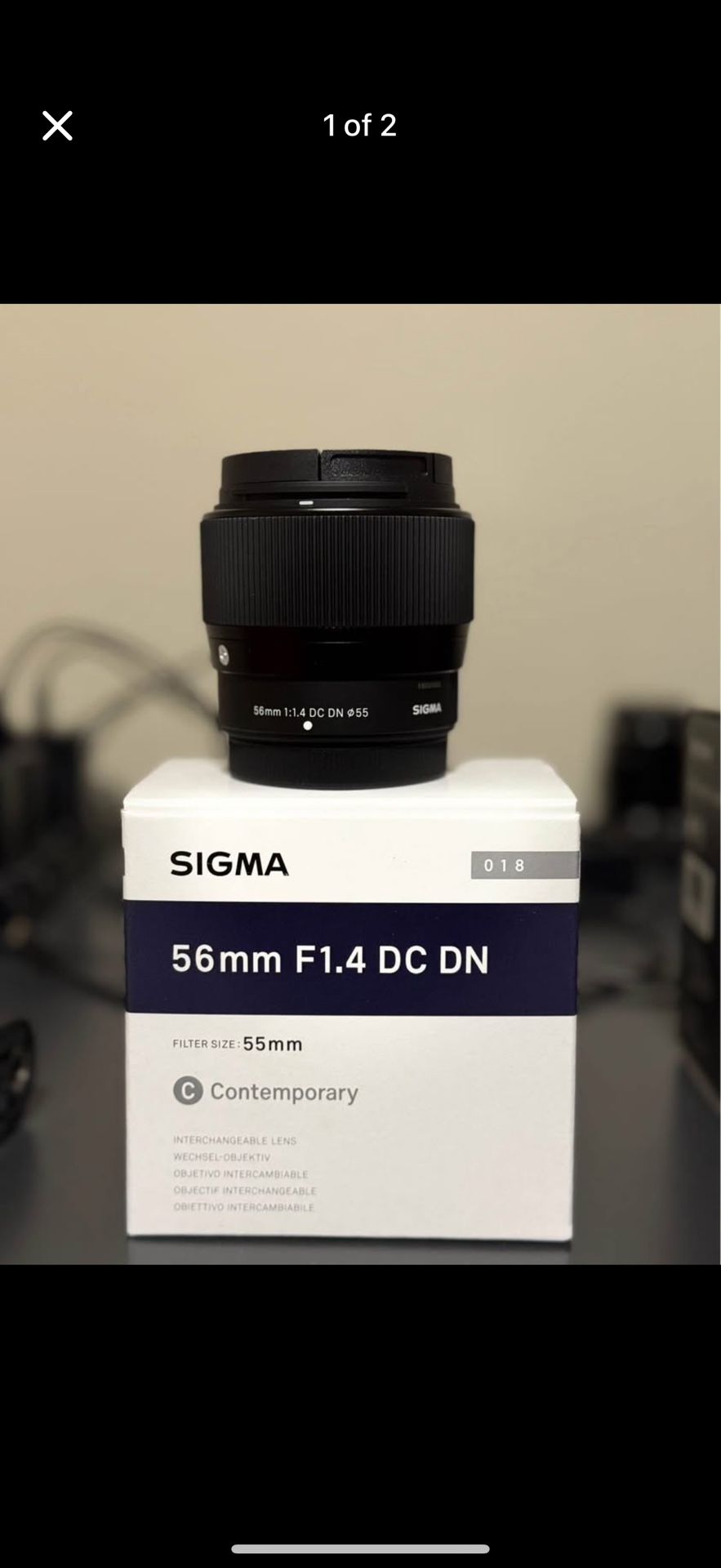 X mount Sigma 56mm F1.4 DC DN *Excellent Condition*