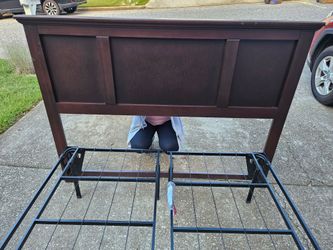 Headboard and raised frame.