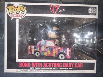 Funko Pop! Rides U2 Zoo TV – Bono with Achtung Baby Car (#293)
​Condition: Mention that it is unopened in its original box. Point out any minor box we