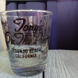 Vintage Glass Tumbler #Tony's Redondo Beach CA