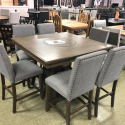 Manning Brown Counter Height Set /Dining table and Chairs 