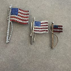 Flag Brooches 