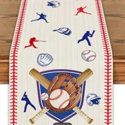 New Baseball Table Runner Home Decor Decoration Major League Minor League Softball