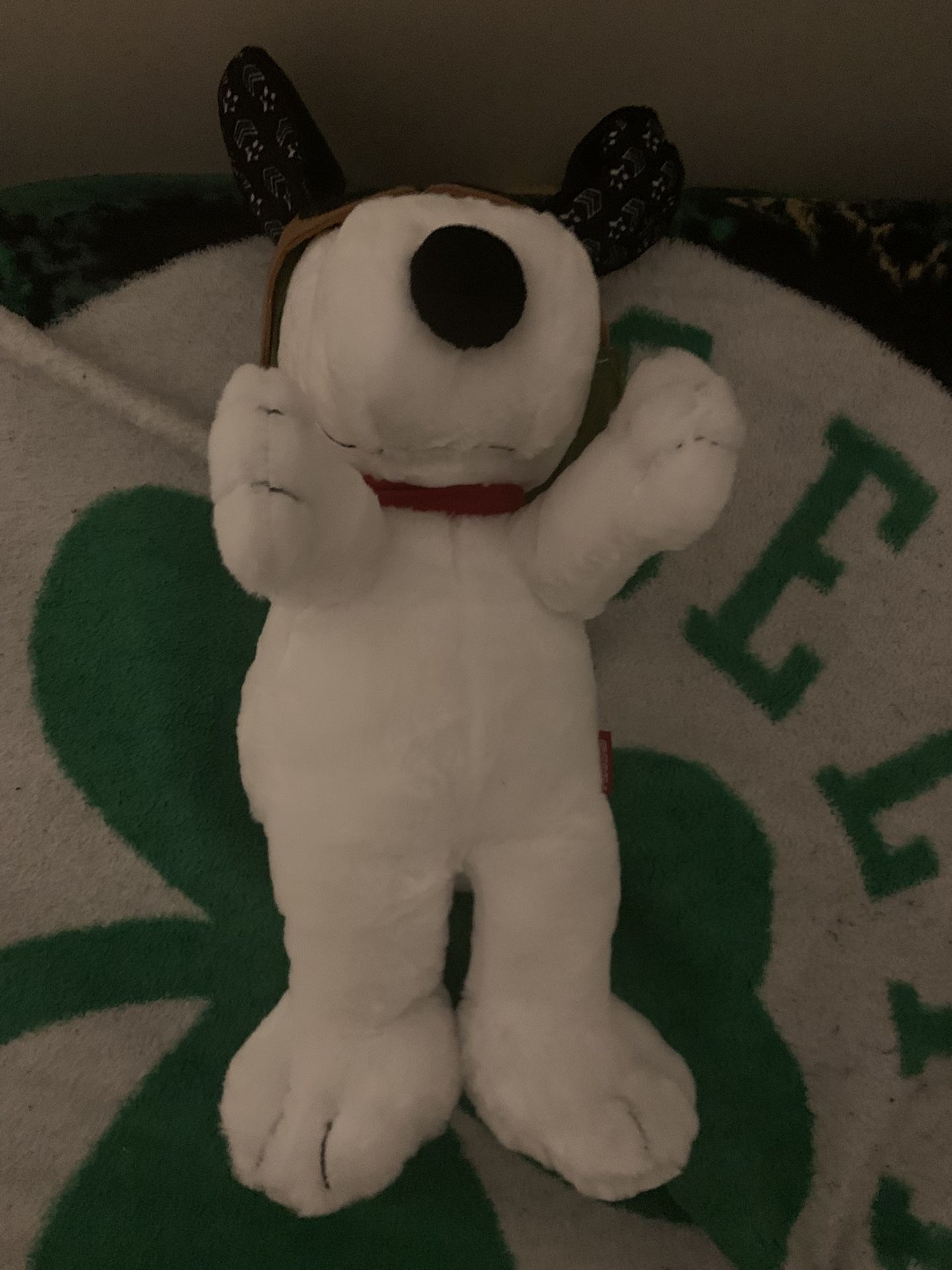 One 1990 Snoopy plush toy