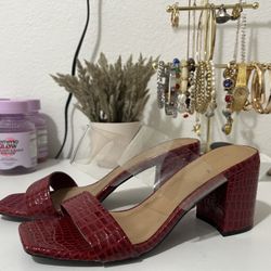 faux snake skin heels 