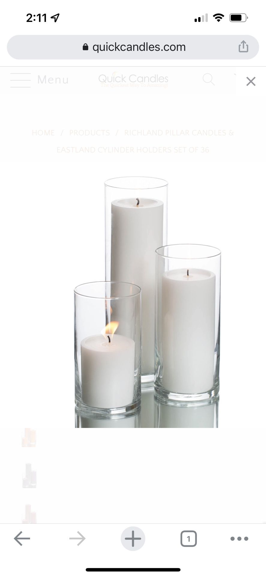 Cylinder Pillar Candles And Holders