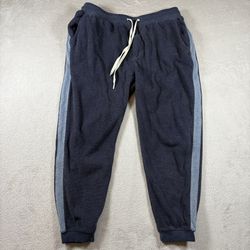 Outerknown Men’s L Blue Terry Cloth Sweatpants Organic Cotton Joggers #3595