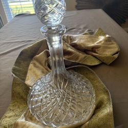 VTG Waterford hand cut Crystal Lismore ships decanter stopper