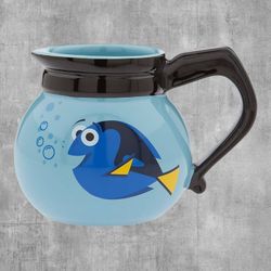 Disney 2016 Finding Dory Coffee Pot Mug 16oz Blue Ceramic Pixar Nemo Shaped Cup