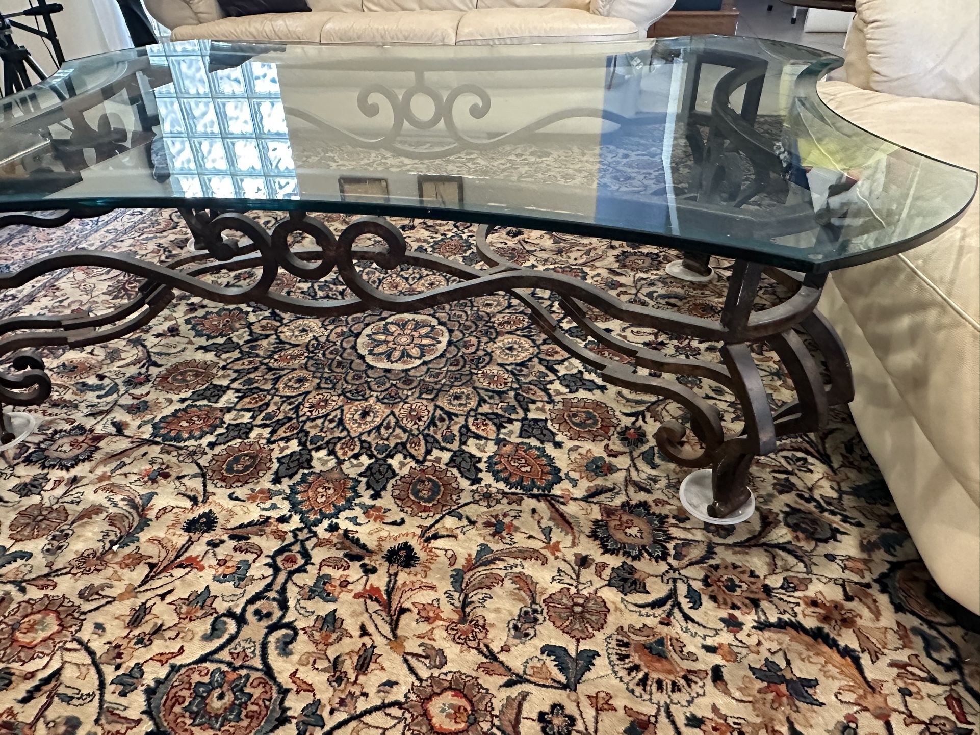 Iron/Glass Coffee Table