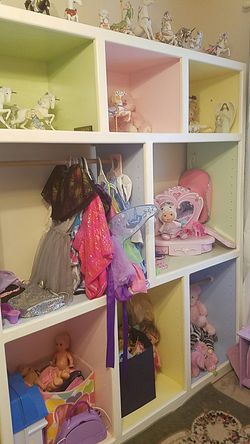 White cubby organizer shelf.