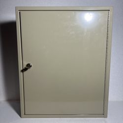 Key Control Cabinet: 110 Key Capacity, Single Key Lock, Steel, Beige, 17 in Ht, 14 in Wd, Wall Mount