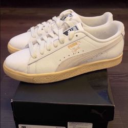 PUMA Clyde Vintage - White / Light Straw / Warm White (Men's 9.5)
