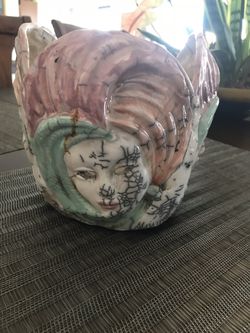 Hand made artist vase)pot