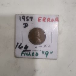 1957 D Error Penny Die Crack Make An Offer 