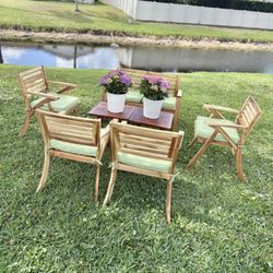 TEAK Patio Set With Cushions 
