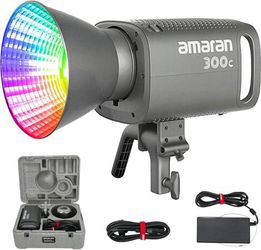Aputure Amaran 300c RGB COB Video Light with Softbox