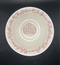 VTG Anniversary Red on Cream Pedestal Bowl Royal Staffordshire Ceramics Burslem England