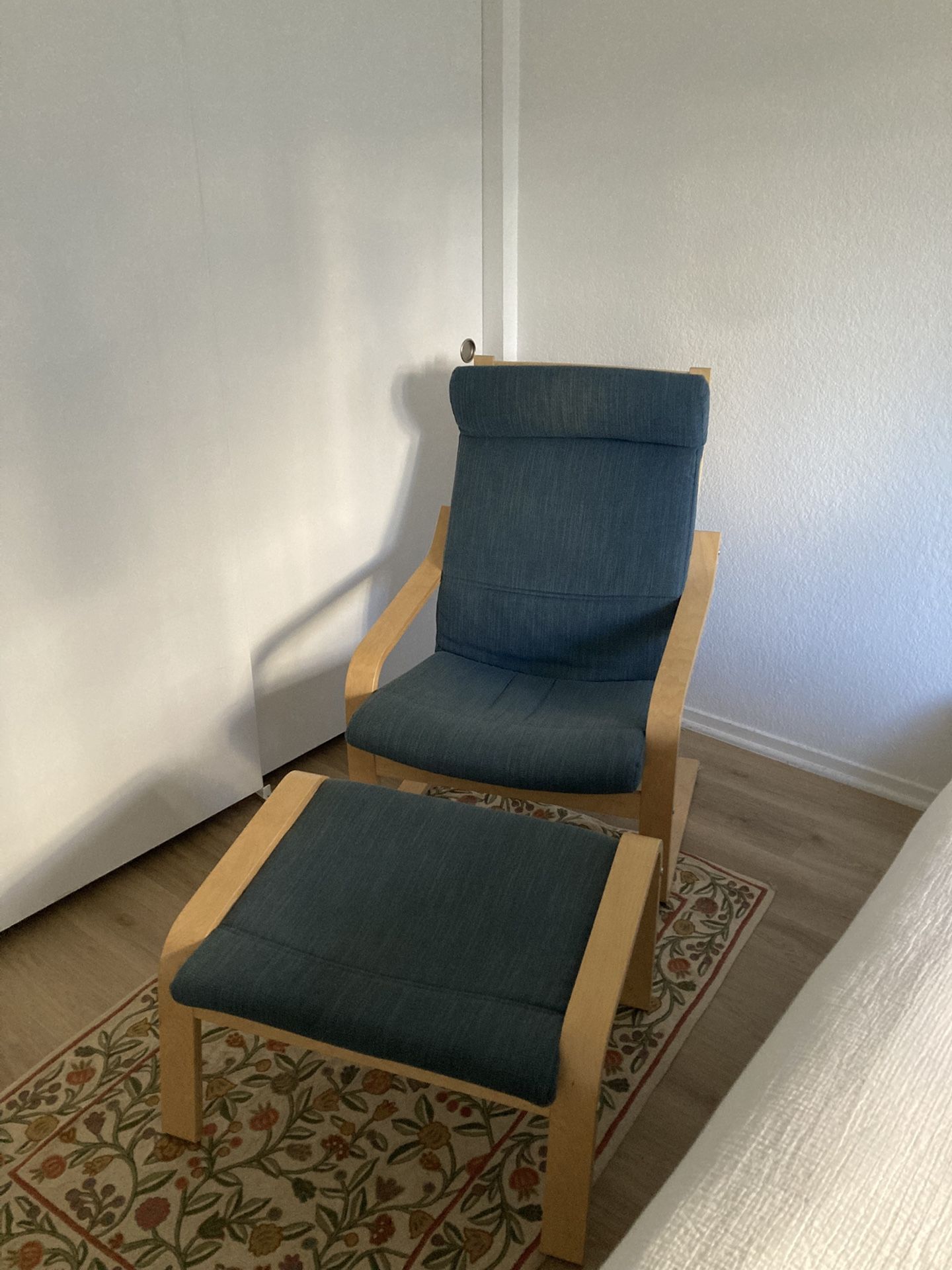 Ikea Armchair and Ottoman