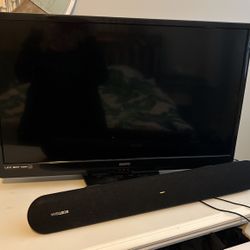 Tv With Fire Stick And Sound Speaker 