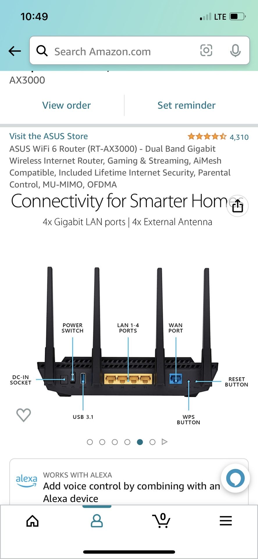 Asus RT-AX3000 Daul Band WiFi Router