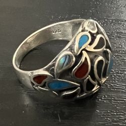 Vintage Sterling Silver 925 Dome Ring - Size 5.5