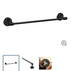 Matte Black Moen Towel Bar New In Box