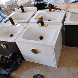 2 Sinks And Cabinet  Sets