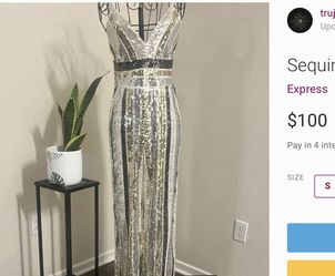 NWT Express Sequined Jumpsuit 