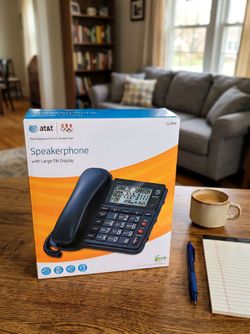 AT&T CL2939 Corded Speakerphone with Large Tilt Display