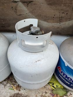 Grey Blank Propane Tank Empty Cylinder